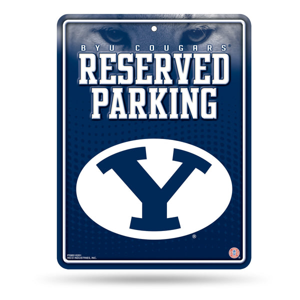 Wholesale NCAA BYU Cougars 8.5" x 11" Metal Parking Sign - Great for Man Cave, Bed Room, Office, Home Décor By Rico Industries
