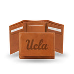 Wholesale NCAA California-Los Angeles Bruins Brown Embossed Genuine Leather Tri-Fold Wallet By Rico Industries