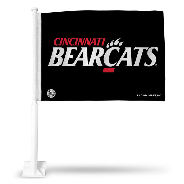 Wholesale NCAA Cincinnati Bearcats Double Sided Car Flag - 16" x 19" - Strong Pole that Hooks Onto Car/Truck/Automobile By Rico Industries
