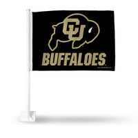 Wholesale NCAA Colorado Buffaloes Double Sided Car Flag - 16" x 19" - Strong Pole that Hooks Onto Car/Truck/Automobile By Rico Industries