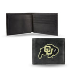 Wholesale NCAA Colorado Buffaloes Embroidered Genuine Leather Billfold Wallet 3.25" x 4.25" - Slim By Rico Industries