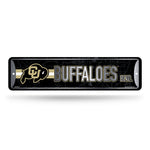 Wholesale NCAA Colorado Buffaloes Metal Street Sign 4" x 15" Home Décor - Bedroom - Office - Man Cave By Rico Industries