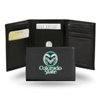 Wholesale NCAA Colorado State Rams Embroidered Genuine Leather Tri-fold Wallet 3.25" x 4.25" - Slim By Rico Industries