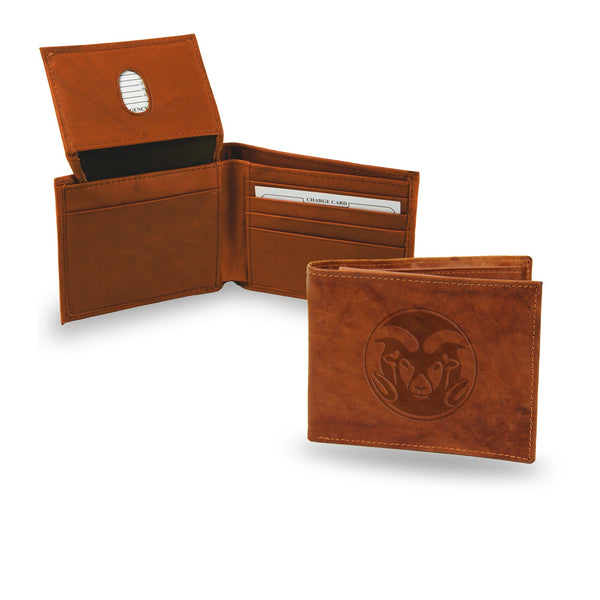 Wholesale NCAA Colorado State Rams Genuine Leather Billfold Wallet - 3.25" x 4.25" - Slim Style By Rico Industries