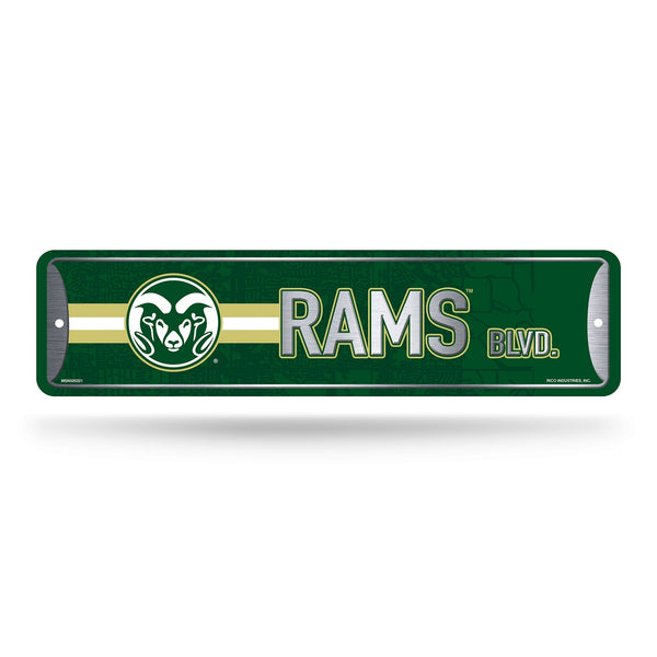 Wholesale NCAA Colorado State Rams Metal Street Sign 4" x 15" Home Décor - Bedroom - Office - Man Cave By Rico Industries
