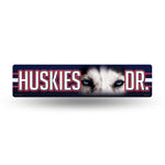 Wholesale NCAA Connecticut Huskies Plastic 4" x 16" Street Sign By Rico Industries