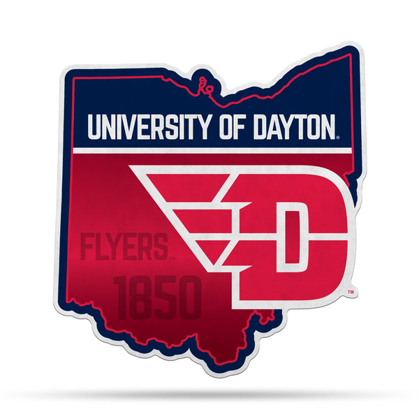 Wholesale NCAA Dayton Flyers Classic State Shape Cut Pennant - Home and Living Room Décor - Soft Felt EZ to Hang By Rico Industries