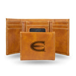 Wholesale NCAA Emporia State Hornets Laser Engraved Brown Tri-Fold Wallet - Men's Accessory By Rico Industries