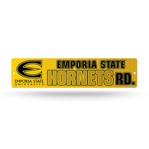 Wholesale NCAA Emporia State Hornets Plastic 4" x 16" Street Sign By Rico Industries
