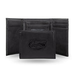 Wholesale NCAA Florida Gators Laser Engraved Black Tri-Fold Wallet - Men's Accessory By Rico Industries