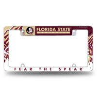 Wholesale NCAA Florida State Seminoles 12" x 6" Chrome All Over Automotive License Plate Frame for Car/Truck/SUV By Rico Industries