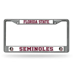 Wholesale NCAA Florida State Seminoles 12" x 6" Silver Chrome Car/Truck/SUV Auto Accessory By Rico Industries
