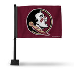 Wholesale NCAA Florida State Seminoles Double Sided Car Flag - 16" x 19" - Strong Black Pole that Hooks Onto Car/Truck/Automobile By Rico Industries