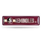 Wholesale NCAA Florida State Seminoles Metal Street Sign 4" x 15" Home Décor - Bedroom - Office - Man Cave By Rico Industries