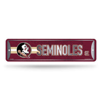 Wholesale NCAA Florida State Seminoles Metal Street Sign 4" x 15" Home Décor - Bedroom - Office - Man Cave By Rico Industries