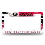Wholesale NCAA Georgia Bulldogs 12" x 6" Chrome All Over Automotive License Plate Frame for Car/Truck/SUV By Rico Industries