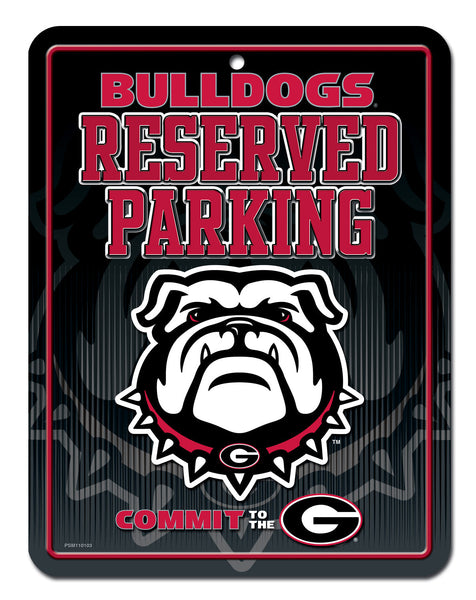 Wholesale NCAA Georgia Bulldogs 8.5" x 11" Metal Parking Sign - Great for Man Cave, Bed Room, Office, Home Décor By Rico Industries