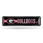 Wholesale NCAA Georgia Bulldogs Metal Street Sign 4" x 15" Home Décor - Bedroom - Office - Man Cave By Rico Industries