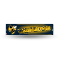 Wholesale NCAA Georgia Tech Yellow Jackets Plastic 4" x 16" Street Sign By Rico Industries