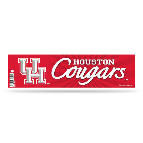 Wholesale NCAA Houston Cougars 3" x 12" Car/Truck/Jeep Bumper Sticker By Rico Industries