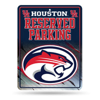 Wholesale NCAA Houston Cougars 8.5" x 11" Metal Parking Sign - Great for Man Cave, Bed Room, Office, Home Décor By Rico Industries