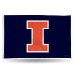 Wholesale NCAA Illinois Fighting Illini 3' x 5' Classic Banner Flag - Single Sided - Indoor or Outdoor - Home Décor By Rico Industries