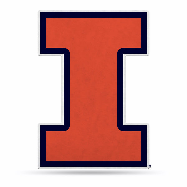 Wholesale NCAA Illinois Fighting Illini Classic Team Logo Shape Cut Pennant - Home and Living Room Décor - Soft Felt EZ to Hang By Rico Industries