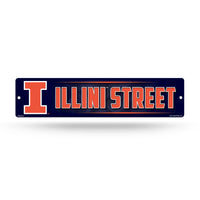 Wholesale NCAA Illinois Fighting Illini Plastic 4" x 16" Street Sign By Rico Industries