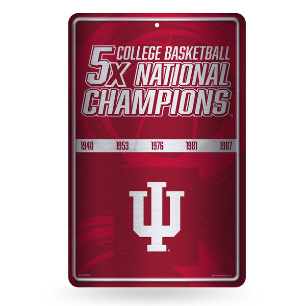 Wholesale NCAA Indiana Hoosiers 11" x 17" Large Metal Home Décor Sign By Rico Industries