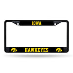 Wholesale NCAA Iowa Hawkeyes 12" x 6" Black Metal Car/Truck Frame Automobile Accessory By Rico Industries