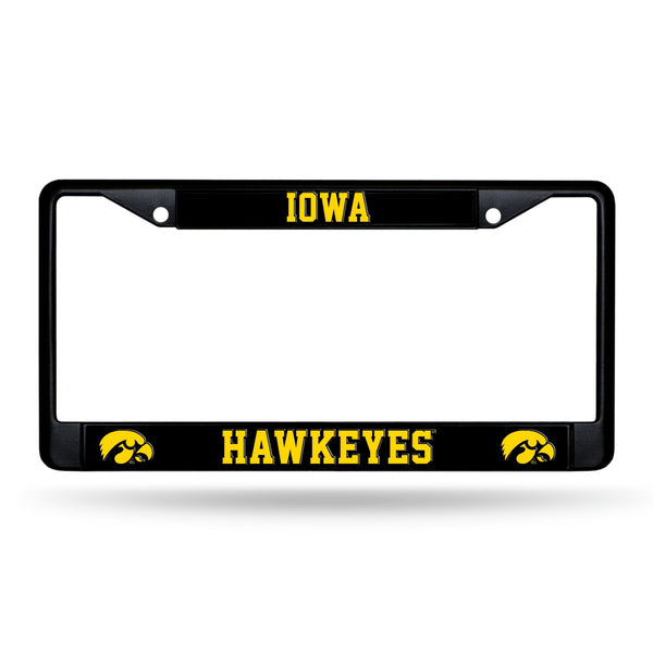 Wholesale NCAA Iowa Hawkeyes 12" x 6" Black Metal Car/Truck Frame Automobile Accessory By Rico Industries