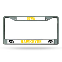 Wholesale NCAA Iowa Hawkeyes 12" x 6" Silver Chrome Car/Truck/SUV Auto Accessory By Rico Industries