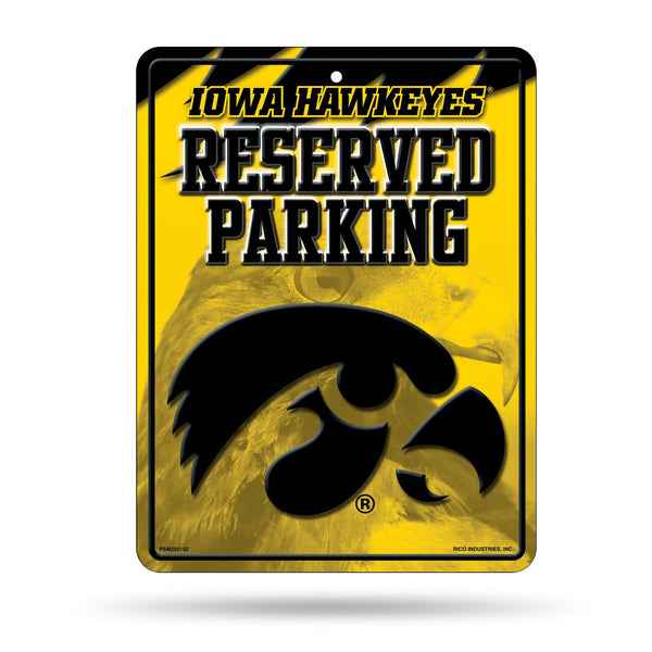 Wholesale NCAA Iowa Hawkeyes 8.5" x 11" Metal Parking Sign - Great for Man Cave, Bed Room, Office, Home Décor By Rico Industries