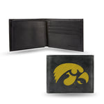 Wholesale NCAA Iowa Hawkeyes Embroidered Genuine Leather Billfold Wallet 3.25" x 4.25" - Slim By Rico Industries