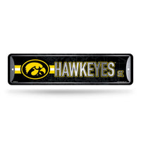 Wholesale NCAA Iowa Hawkeyes Metal Street Sign 4" x 15" Home Décor - Bedroom - Office - Man Cave By Rico Industries