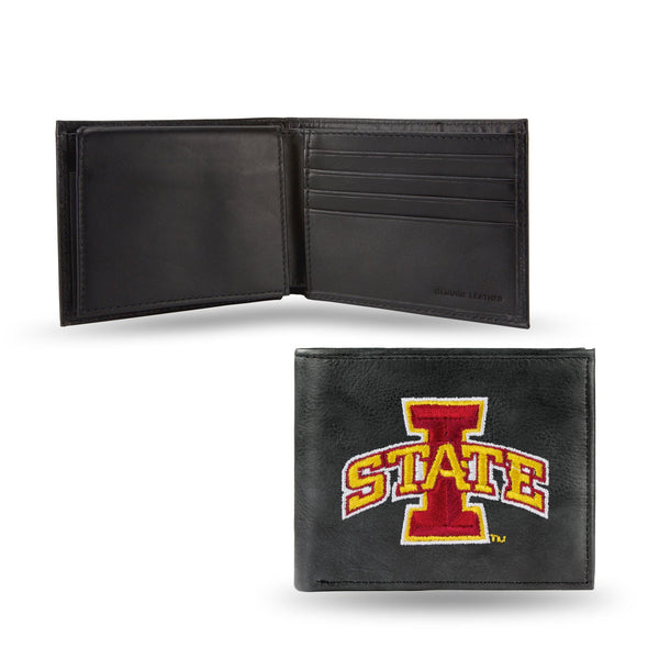 Wholesale NCAA Iowas State Cyclones Embroidered Genuine Leather Billfold Wallet 3.25" x 4.25" - Slim By Rico Industries