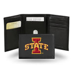 Wholesale NCAA Iowas State Cyclones Embroidered Genuine Leather Tri-fold Wallet 3.25" x 4.25" - Slim By Rico Industries