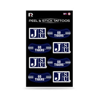 Wholesale NCAA Jackson State Tigers Peel & Stick Temporary Tattoos - Eye Black - Game Day Approved! By Rico Industries