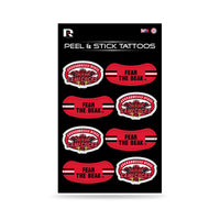 Wholesale NCAA Jacksonville State Gamecocks Peel & Stick Temporary Tattoos - Eye Black - Game Day Approved! By Rico Industries