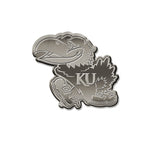 Wholesale NCAA Kansas Jayhawks Antique Nickel Auto Emblem for Car/Truck/SUV By Rico Industries