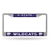 Wholesale NCAA Kansas State Wildcats 12" x 6" Silver Bling Chrome Car/Truck/SUV Auto Accessory By Rico Industries