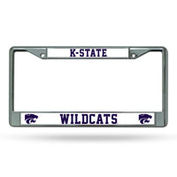 Wholesale NCAA Kansas State Wildcats 12" x 6" Silver Chrome Car/Truck/SUV Auto Accessory By Rico Industries