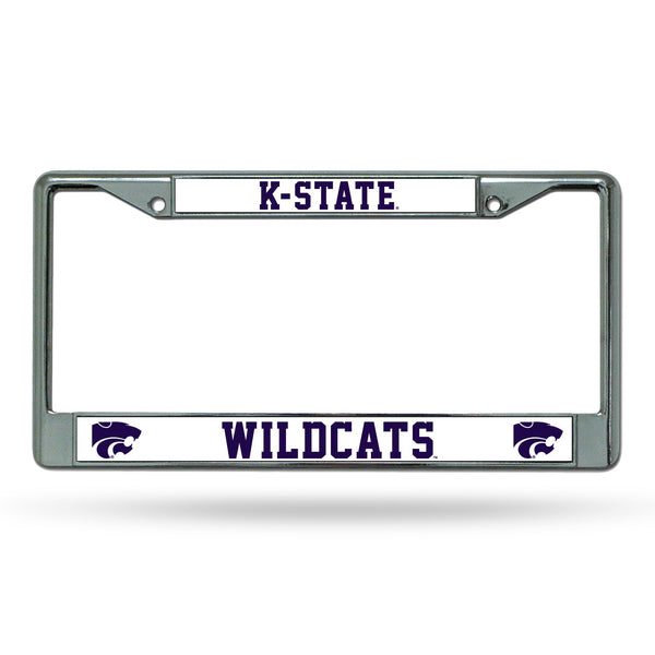 Wholesale NCAA Kansas State Wildcats 12" x 6" Silver Chrome Car/Truck/SUV Auto Accessory By Rico Industries