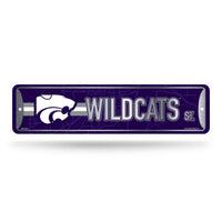 Wholesale NCAA Kansas State Wildcats Metal Street Sign 4" x 15" Home Décor - Bedroom - Office - Man Cave By Rico Industries