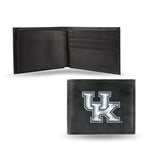 Wholesale NCAA Kentucky Wildcats Embroidered Genuine Leather Billfold Wallet 3.25" x 4.25" - Slim By Rico Industries
