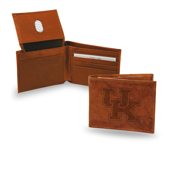 Wholesale NCAA Kentucky Wildcats Genuine Leather Billfold Wallet - 3.25" x 4.25" - Slim Style By Rico Industries