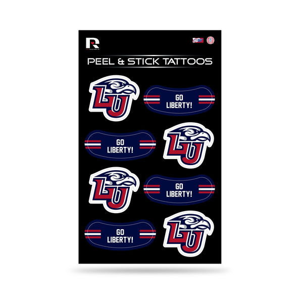 Wholesale NCAA Liberty Flames Peel & Stick Temporary Tattoos - Eye Black - Game Day Approved! By Rico Industries