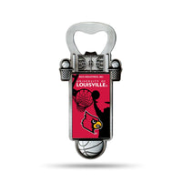 Wholesale NCAA Louisville Cardinals Magnetic Bottle Opener, Stainless Steel, Strong Magnet to Display on Fridge By Rico Industries