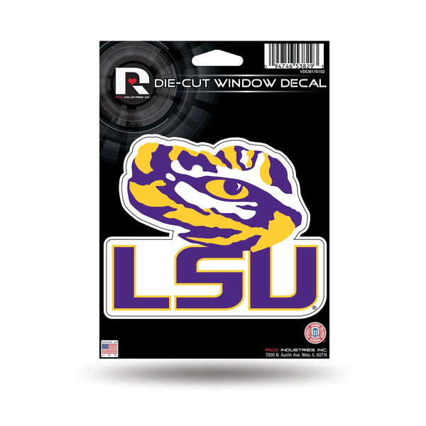 Wholesale NCAA LSU Tigers 5" x 7" Vinyl Die-Cut Decal - Car/Truck/Home Accessory By Rico Industries