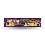 Wholesale NCAA LSU Tigers Plastic 4" x 16" Street Sign By Rico Industries